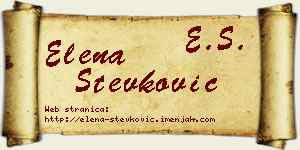 Elena Stevković vizit kartica